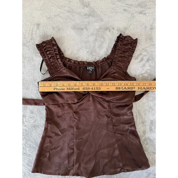 Vintage Y2K Brown Cami Tank Medium Babydoll Milkmaid Fairy Going Out A Byer - Picture 16 of 16